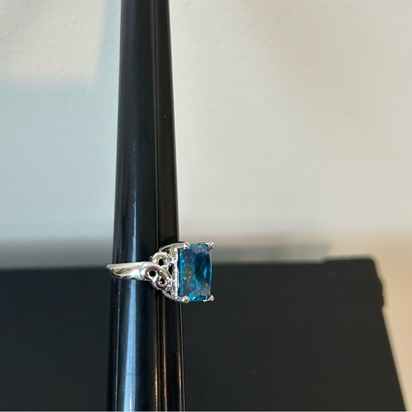 Cute Blue ring 14 k gold plated - Picture 3 of 6